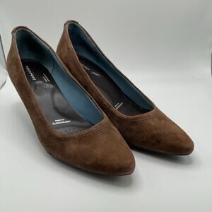 Rockport Adiprene By Adidas Pumps Womens 5.5M Brown Suede Leather Shoes Heels